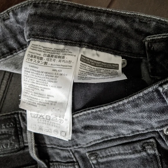 Distressed Grey Levi High Rise Skinny - Picture 4 of 8